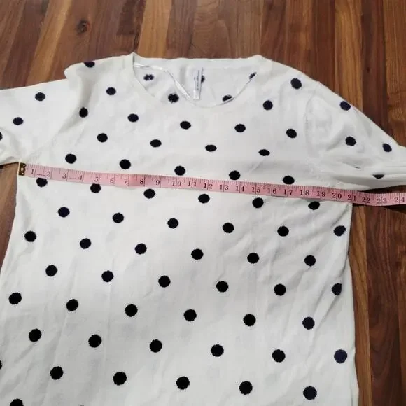Southern Tide Rebecca Dot Crew Neck Cotton Cashmere Blend Sweater Size L… - Picture 5 of 6